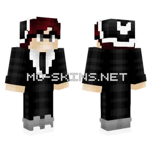 Business Man Christmas Black Suit Minecraft skin