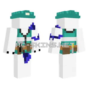 C Teal Blooded Up Minecraft skin