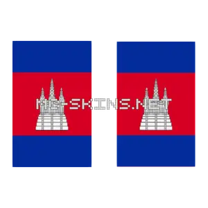 Cambodia Flag cape, outside and lining