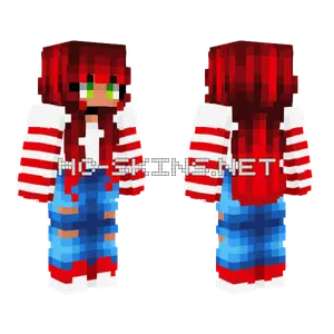 Candy Cane Girl Minecraft skin