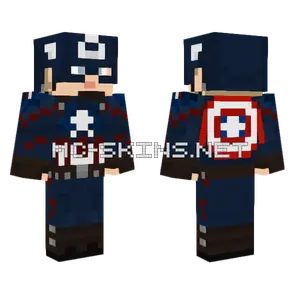 Captain America Endgame V3 Minecraft skin