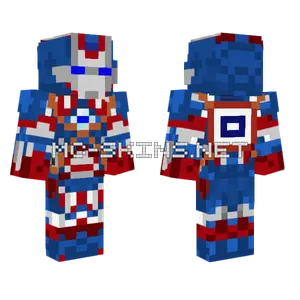 Captain America Iron Man Suit Minecraft skin