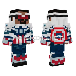 Captain America Sam Wilson Minecraft skin