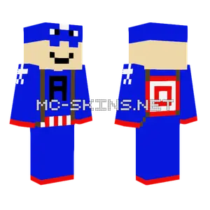 Captain America Suit Minecraft skin