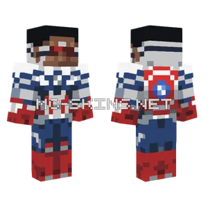 Captain America Suit Minecraft skin