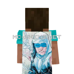 Captain Cold cape, outside and lining