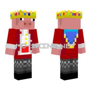 Cartoon Technoblade Minecraft skin
