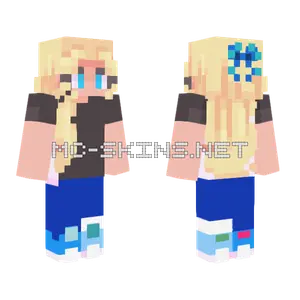 Casual Blonde Girl Minecraft skin