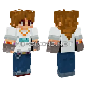 Casual Blue Denim Outfit Minecraft skin