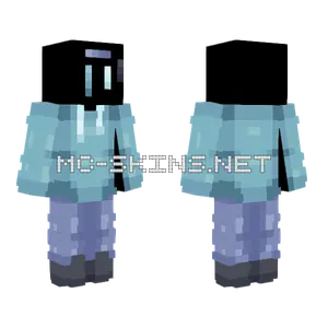 Casual Blue Hoodie Joggers Outfit Minecraft skin