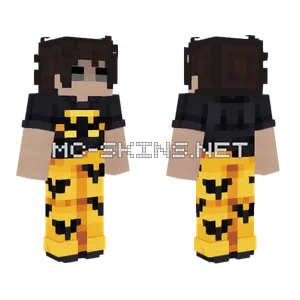 Casual Boy Batman Pajamas Minecraft skin