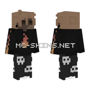 Casual Boy Fire Goth Style Minecraft skin