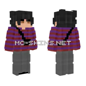 Casual Boy Red Purple Sweater Minecraft skin