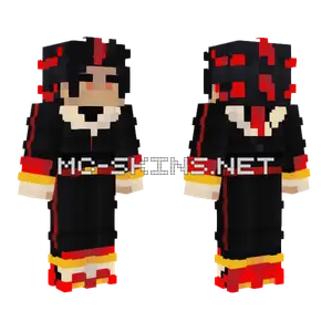Casual Boy Shadow The Hedgehog Minecraft skin