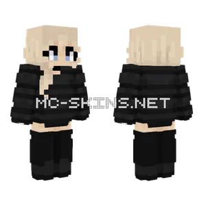 Casual Cozy Gothic Girl Minecraft skin