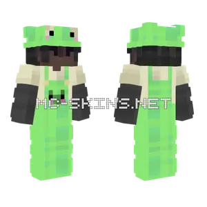 Casual Frog Overalls Minecraft skin
