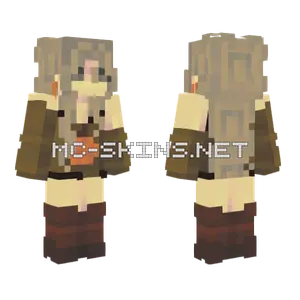 Casual Girl Pumpkin Sweater Minecraft skin