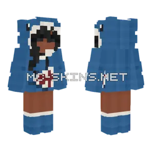 Casual Girl Shark Hoodie Minecraft skin