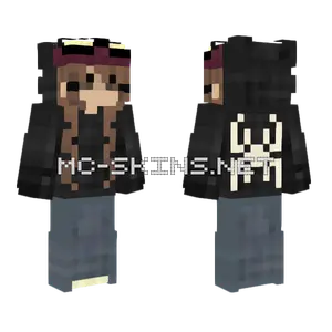 Casual Girl Y2K Streetwear Minecraft skin