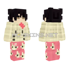 Casual Hello Kitty Fit Minecraft skin