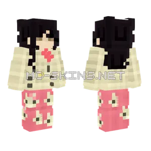 Casual Hello Kitty Fit Minecraft skin