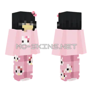 Casual Hello Kitty Pajamas Minecraft skin