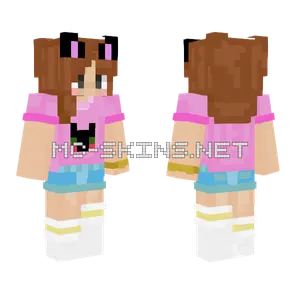 Cat Girl With Bracelet Minecraft skin