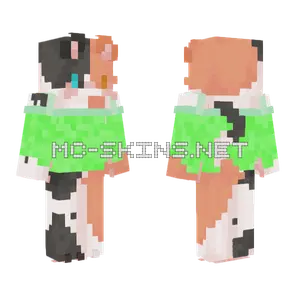 Cat In Green Minecraft skin