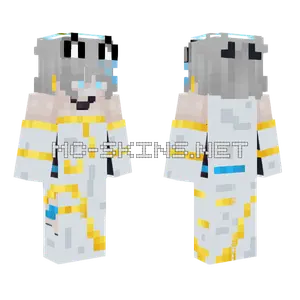 Catboy With White Dress Minecraft skin