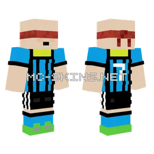 Cdz7 Blue Yellow Outfit Minecraft skin