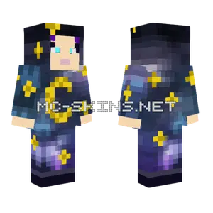 Celestial Galaxy Girl Minecraft skin