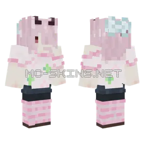 Cenisa Pink Dress Minecraft skin