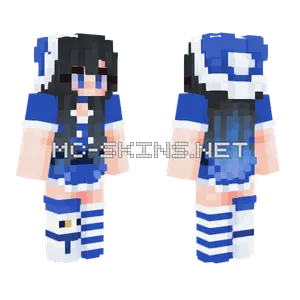 Cerulean Candy Canes Minecraft skin
