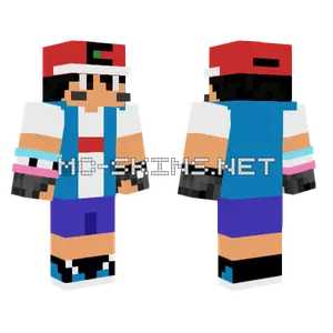 Champion Ash Ketchum Minecraft skin