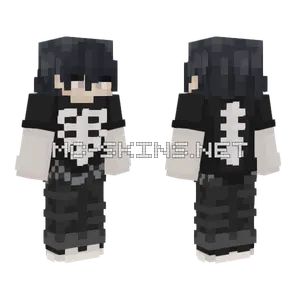Charcoal Bones Minecraft skin