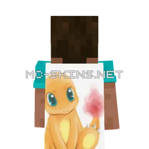 Charmander cape, outside and lining