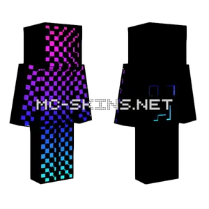 Checkered Gradient Creeper Minecraft skin