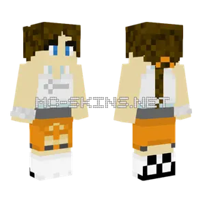 Chell Portal Minecraft skin