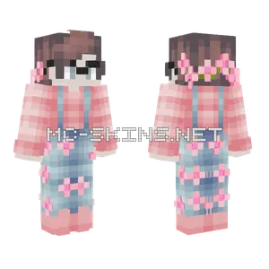 Cherry Blossom Spring Outfit Minecraft skin