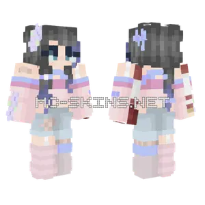 Cherry Blossoming Girl Minecraft skin