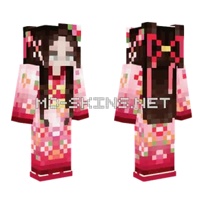 Cherry Kimono Rae Minecraft skin