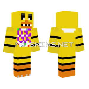 Chica White Pupils Minecraft skin
