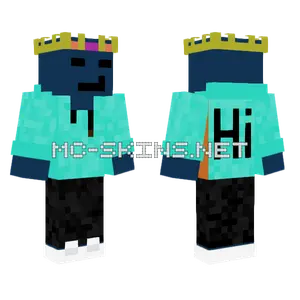 Chill The Bluestick Light Blue Minecraft skin