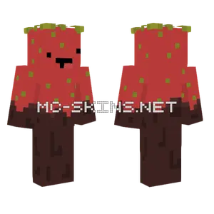 Chocolate Dipped Strawberry Minecraft skin