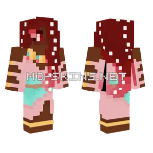 Chocolate Strawberry Cake Minecraft skin