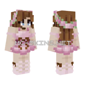 Chocolate Strawberry Girl Minecraft skin