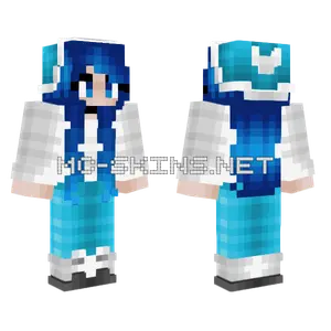 Christmas Cleora Blue Hair Minecraft skin
