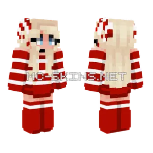 Christmas Cleora Candy Cane Horns Minecraft skin
