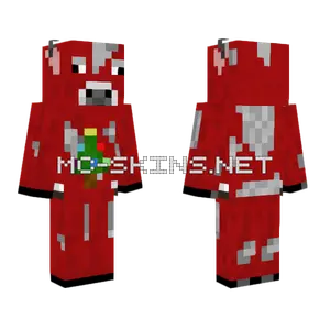 Christmas Cow Minecraft skin