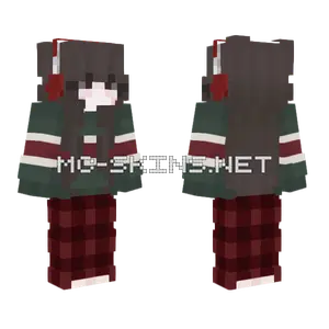 Christmas Egirl Minecraft skin